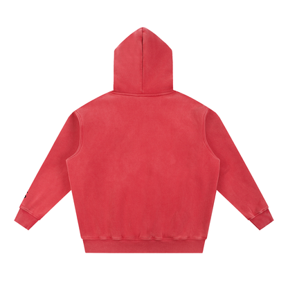 Train Wild Snow Wash Oversized Gym Hoodie | Heavyweight Fleece Pump Cove