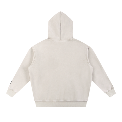 Train Wild Snow Wash Oversized Gym Hoodie | Heavyweight Fleece Pump Cove
