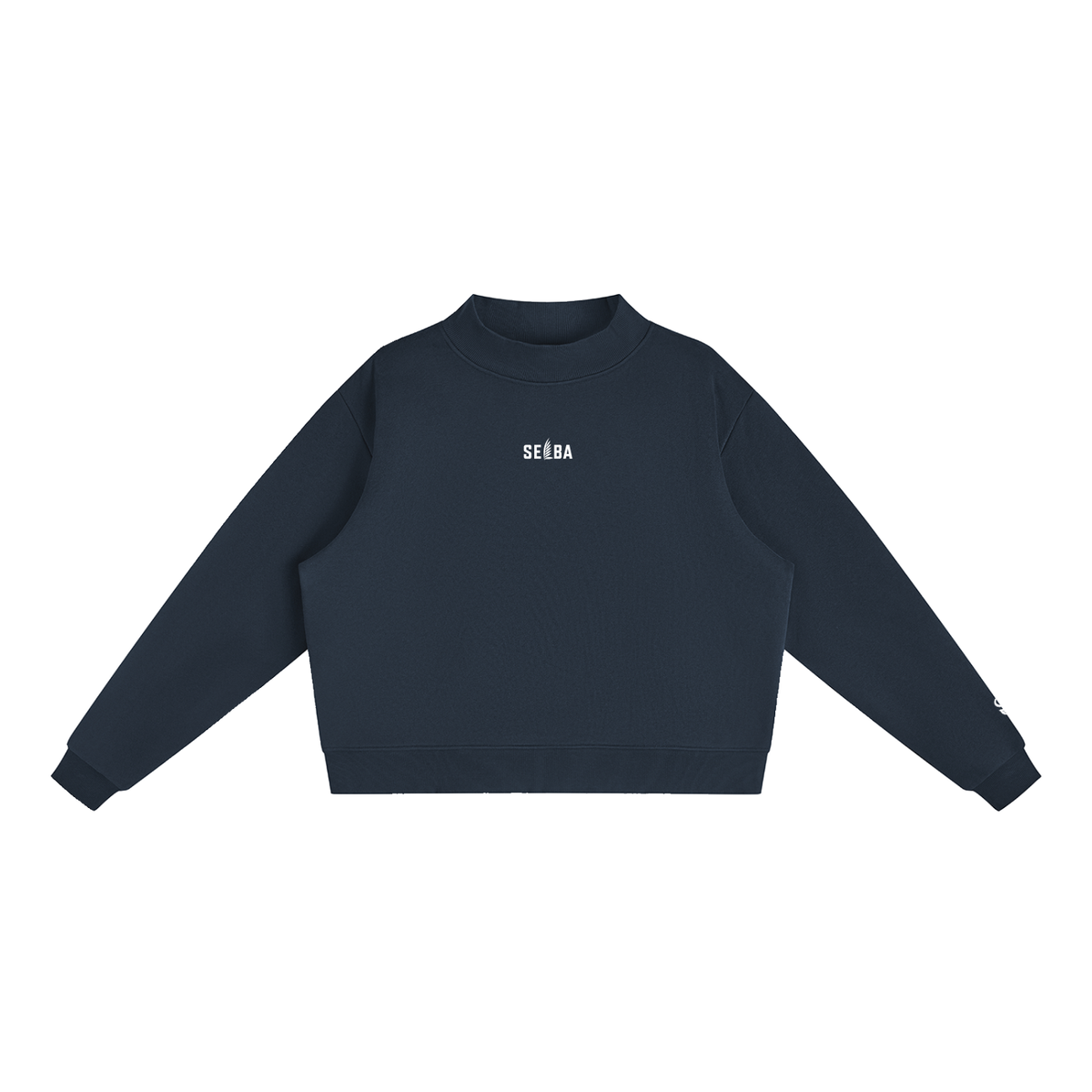 Essential Oversize Fleece Mock-Neck Sweatshirt
