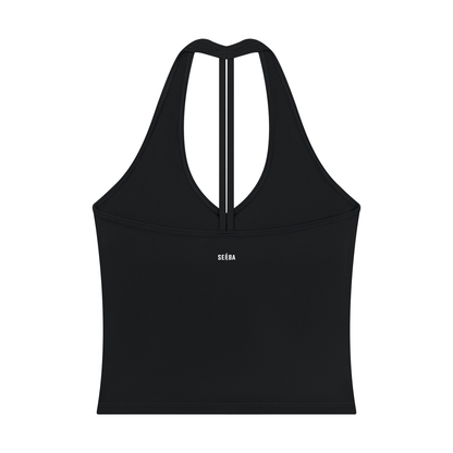 Women’s Halter V-Neck Yoga Tank Top | Fitted Gym & Workout Top