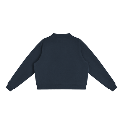 Essential Oversize Fleece Mock-Neck Sweatshirt