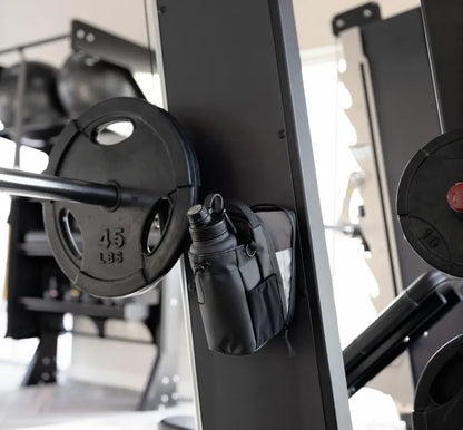 Magnetic Water Bottle Holder Bag for Gym Equipment | Workout Storage Bag