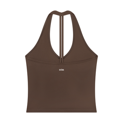 Women’s Halter V-Neck Yoga Tank Top | Fitted Gym & Workout Top