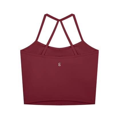 Selba Women’s Strappy Yoga & Training Tank Top – Cropped Athletic Fit