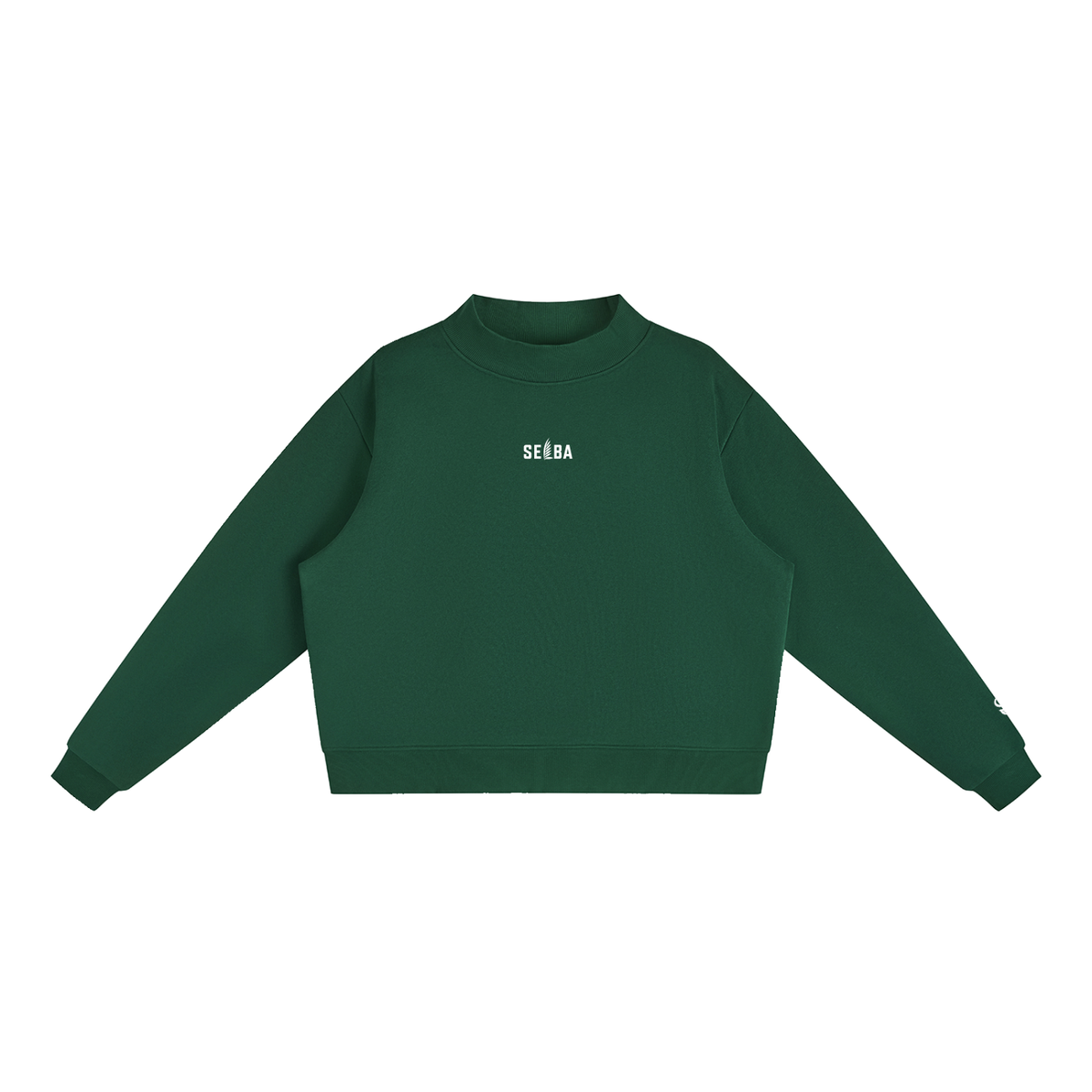 Essential Oversize Fleece Mock-Neck Sweatshirt