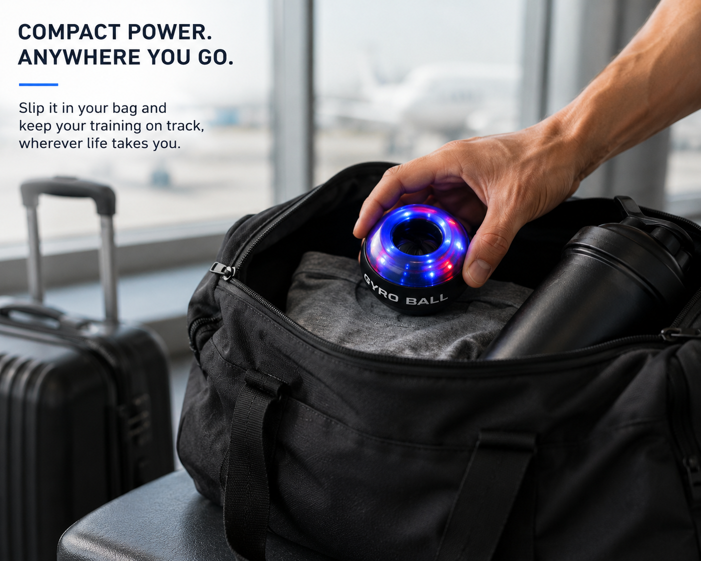 LED Gyroscopic Power Ball Wrist & Forearm Trainer | Grip Strength Exerciser
