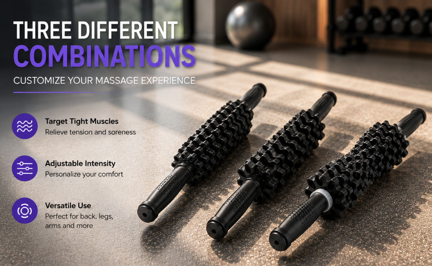 Muscle Massage Roller Stick –  Deep Tissue Massager for Recovery, Flexibility & Soreness Relief