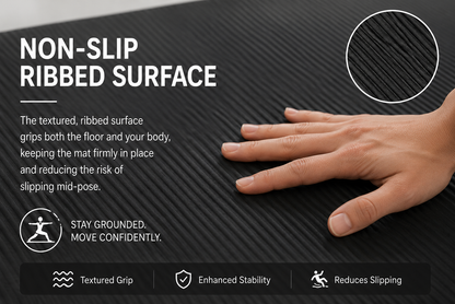Non-Slip Yoga Mat – 10mm Thick High-Density NBR Foam Mat for Yoga, Pilates & Home Fitness
