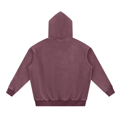 Train Wild Snow Wash Oversized Gym Hoodie | Heavyweight Fleece Pump Cove