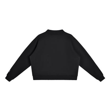 Essential Oversize Fleece Mock-Neck Sweatshirt