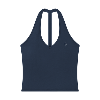 Women’s Halter V-Neck Yoga Tank Top | Fitted Gym & Workout Top