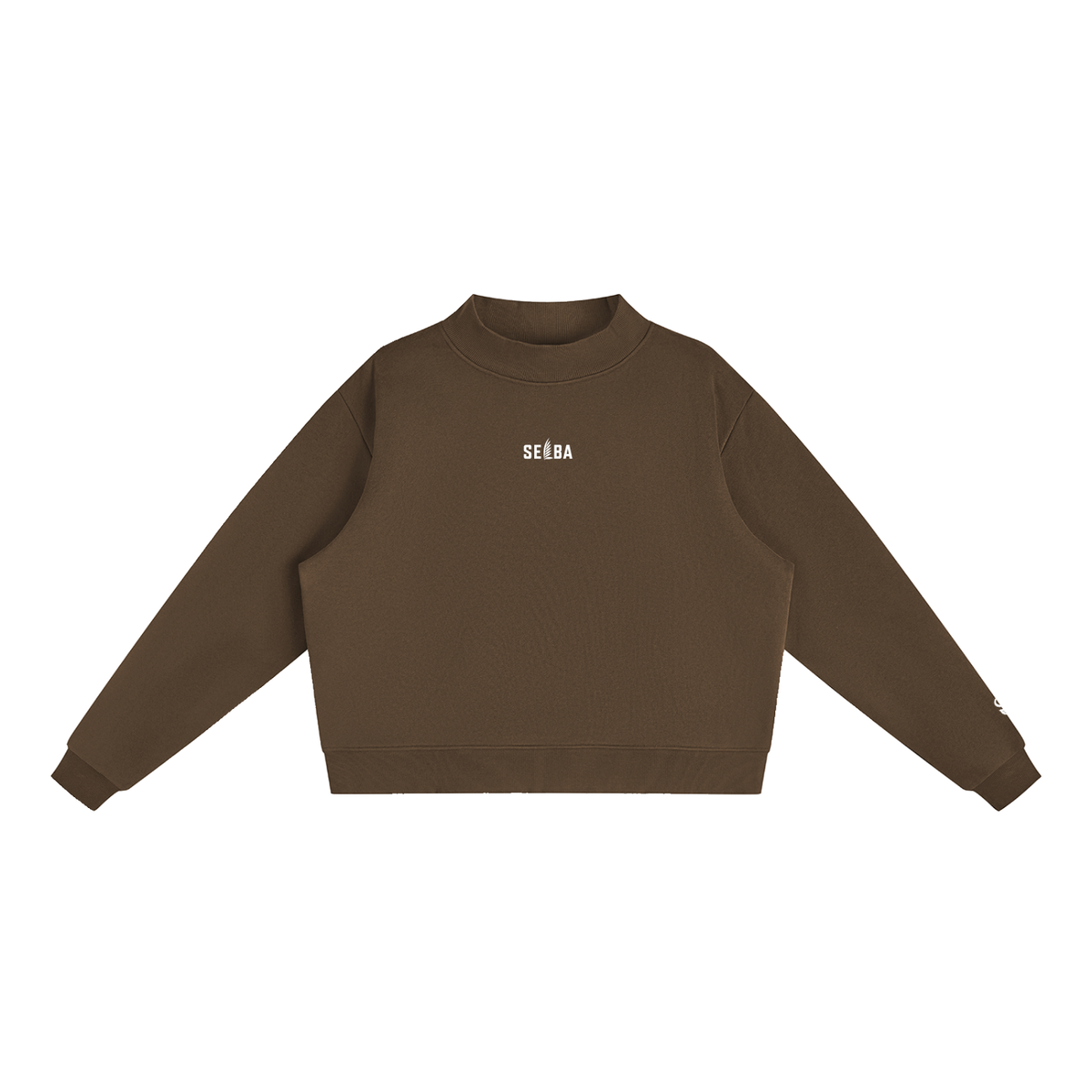Essential Oversize Fleece Mock-Neck Sweatshirt