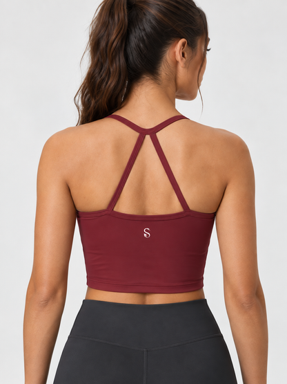 Selba Women’s Strappy Yoga & Training Tank Top – Cropped Athletic Fit
