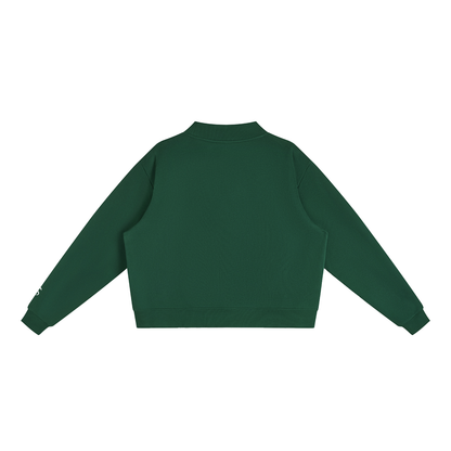 Essential Oversize Fleece Mock-Neck Sweatshirt